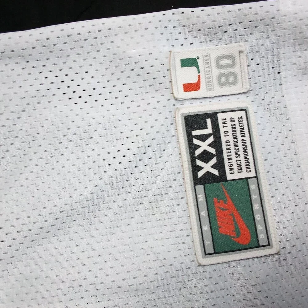 Vintage Nike Team Jim Kelly Throwback Miami Hurricanes Jersey